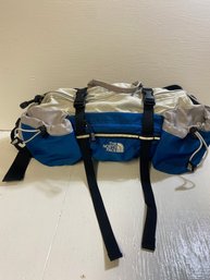 Blue & Grey North Face Fanny Pack/ Water Bottle Holder With Padded Backing
