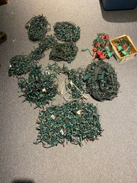 Huge Lot Of Colored Indoor/ Outdoor Christmas Lights And Bubbler Bulb Lights