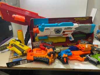Large Lot Of 13 Nerf Gun Toys Some New