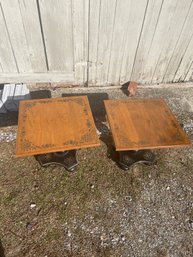 2 Small Vintage Ethan Allen Hitchcock Style End Tables