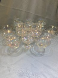 Set Of 12 Crystal Drinking Glasses  Small Serving Bowls