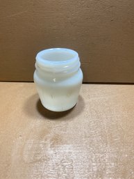 Small Unmarked Milk Glass Jar