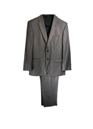 Mens Jones New York Collection Gray And White Pinstripe 2 Piece Suit