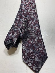 Pronto Uomo Platinum Floral Men's Neck Tie All Silk