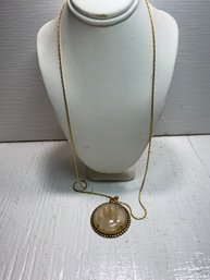 Monet Gold Tone Circular Necklace