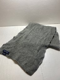 Nautica Light Grey Knitted Wide Acrylic And Wool Scarf