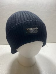 Black Adidas Polyester Blend Knitted Hat Beanie