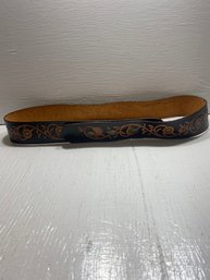 Women's Wabogs Leather Floral Belt