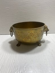 Made In India '983' Floral Bowl Dish Brass (?)