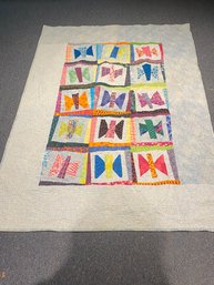 Handmade Twin Size Butterfly Quilt