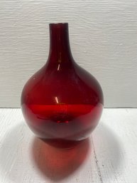 Ikea Red Tone Glass Vase