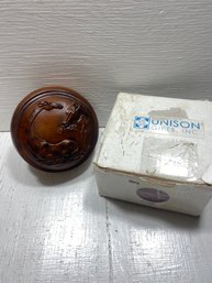 New Unison Gifts Wooden Giraffe Trinket Box With Lid