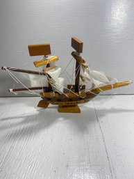 Handmade Wooden ' Porto Seguro BA' Sailboat Model Decor