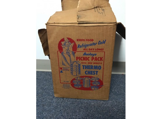 Vintage Buckeye Picnic Pack Thermo Chest