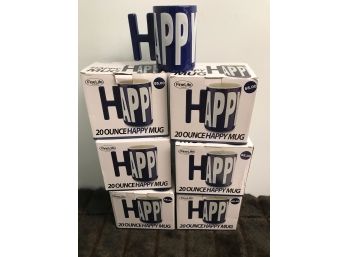 Lot Of 6 'Happy' Mugs New In Boxes