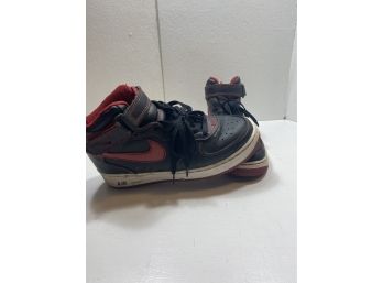 Black And Red Nike Air Force 1 Hightops Size 7 1/2