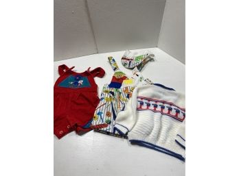 Lot Of 3 Boys Vintage Baby Clothes Size 12 Month