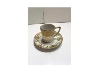 Noritake Hand Painted Demitasse Cup & Saucer 16034