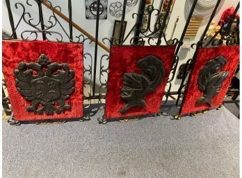 Coat Of Arms Iron & Velvet Wall Hangings