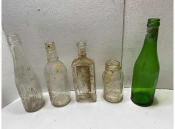 Vintage Glass Bottles And Jugs