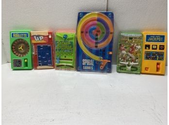 Lot Of 6 1970s Vintage Mini Handheld Games And Mazes