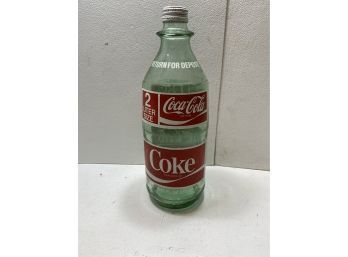 Vintage 2 Liter Glass Coke Bottle