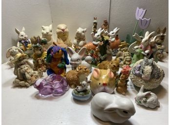 Lot Of 30 Bunny/Rabbit Figurines