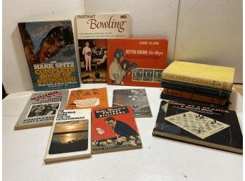 Lot Of 13 Game/sports Books Bowling,pool,party Games And More