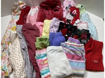 Large 24 Piece Lot Of 6-9 Month Baby Girl Clothes Onesies,pants And More! #7