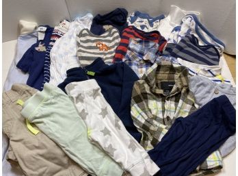 Large 20 Piece Lot Of 6-9 Month Baby Boy Clothes Pants,onesies And More!#16