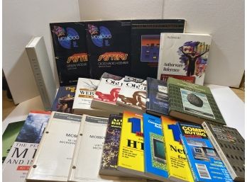 Lot Of 21 Vintage Various Computer Books And Manuals