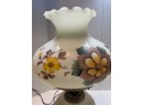 Vintage Accurate Casting Company Floral Hurricane Lamp Works!!