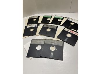 Vintage 1980's Commodore 64 Diskette Games Lot Of 9 Bard's Tale II,flight Simulator And More