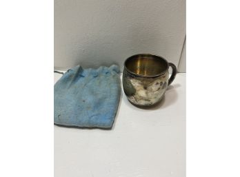 .925 Sterling Silver Baby Cup With Bag