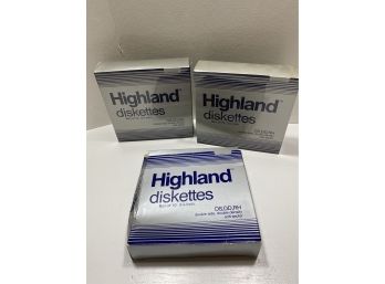 NOS And Opened Lot Of 36 Highland Diskettes DS,DD,RM
