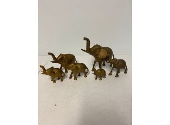 Lot Of 6 Brass Elephant