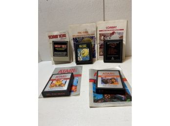 Lot Of 5 1980s Vintage Atari Games