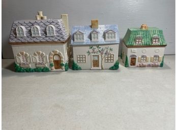 Lot Of 3 Hand Painted Country Estates Cookie Jars