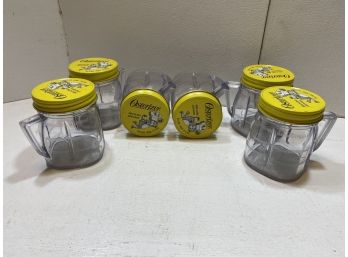 Lot Of 6 Osterizer Blend And Store Mini Blend 8 Oz Containers