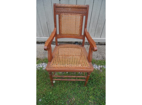 Head Of The Table Oak Caned Chair