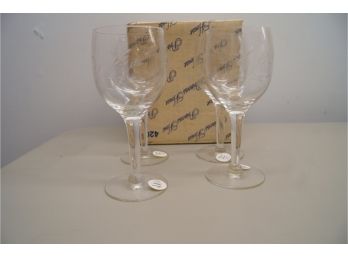 Princess House Crystal Wine Glasses With Box