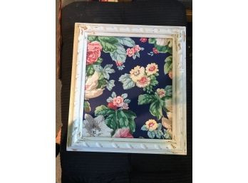 Chalk Paint Distressed Frame With Fabric Insert