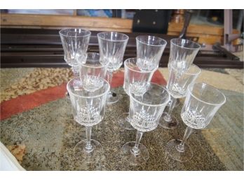 Set Of 10 Crystal Wine Glasses