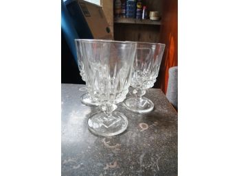 Set Of 3 Glass Goblets