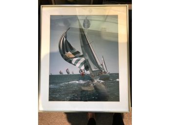 Framed Sailboat Photograph - Unknown