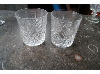2 Crystal Drinking Glasses