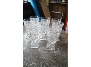Set Of 8 Glass Goblets - Stripe