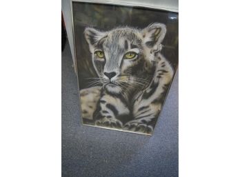 Snow Leopard Painting Framed