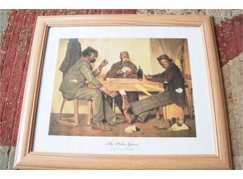 Irving Sinclair 'The Poker Game' Framed Poster Print