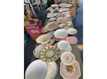 Huge Lot Of Miscellaneous Plates & Bowls